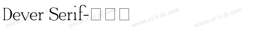 Dever Serif字体转换